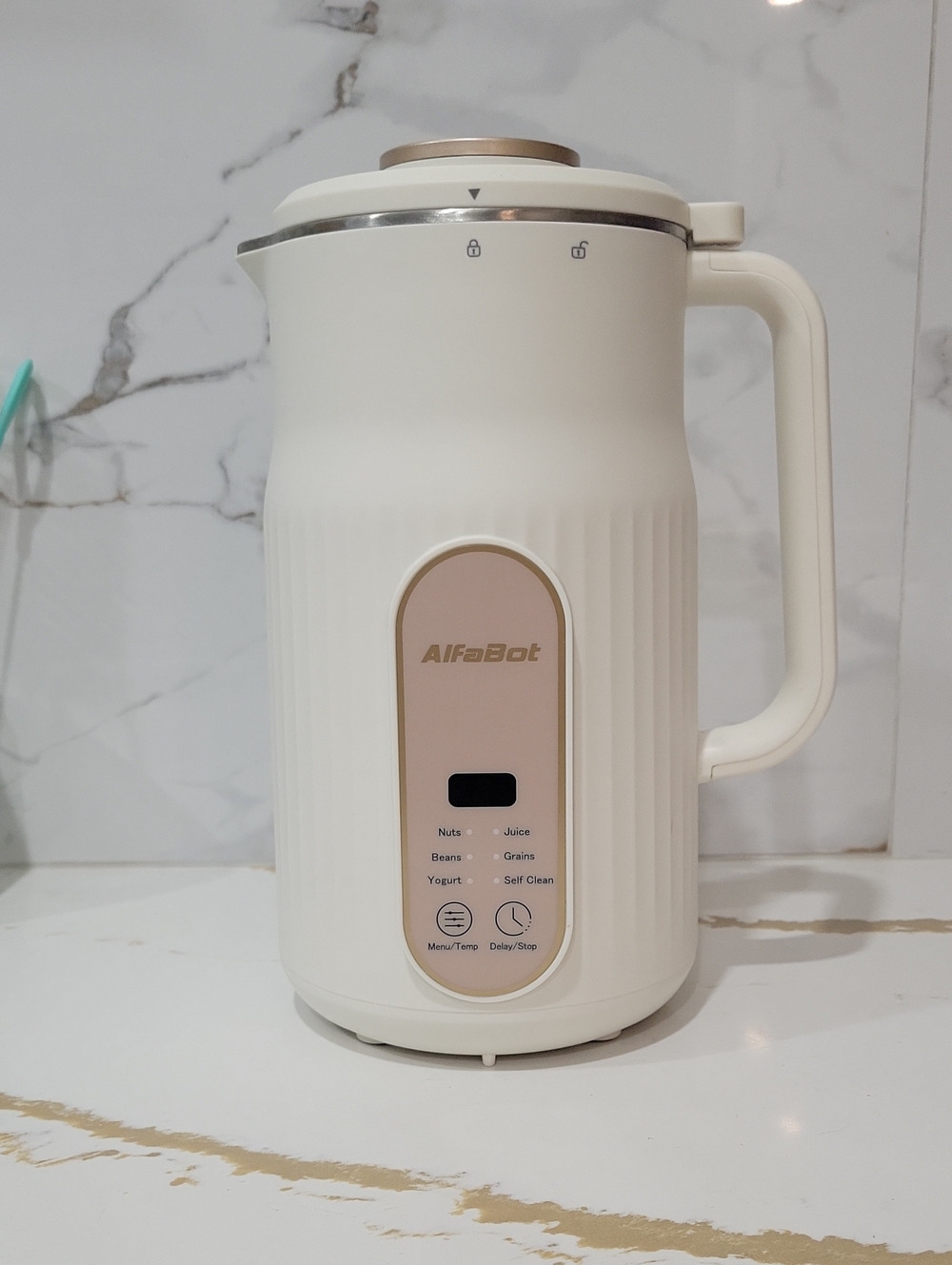AlfaBot Nut Milk Maker White & Rose Gold Like New